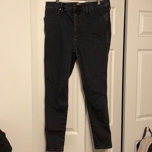 Madewell high rise skinny button fly jeans